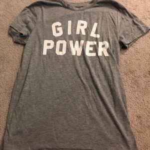 grey girl power t shirt